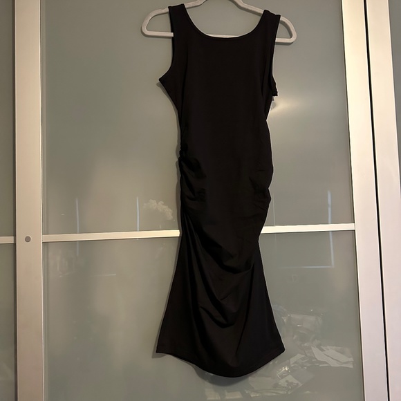 Missufe Black Ruched Fitted Dress Size M - Picture 4 of 4